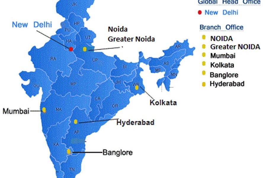  Global Presence - New Delhi, Bengalore, Hyderabad, Mumbai, Kolkata, India, Singapore, USA, Dubai